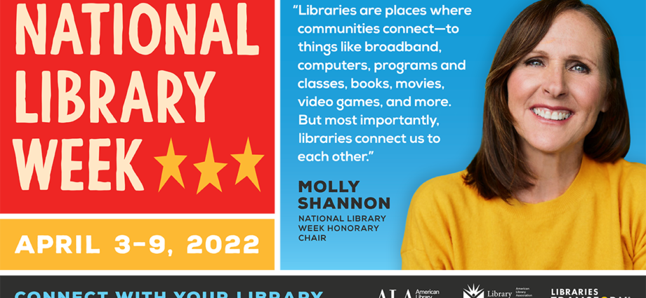Fun In Michigan National Library Week 2022- Molly Shannon, honorary chair of National Library Week