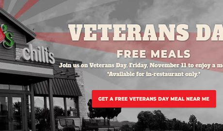 Veterans Day Free Meals at Chili's