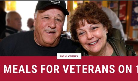 Applebee’s® Honors Veterans & Active Duty Military with Free Meals on Veterans Day