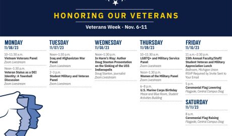 The University of Michigan-Ann Arbor is proud to host the 2023 Veterans Week celebration