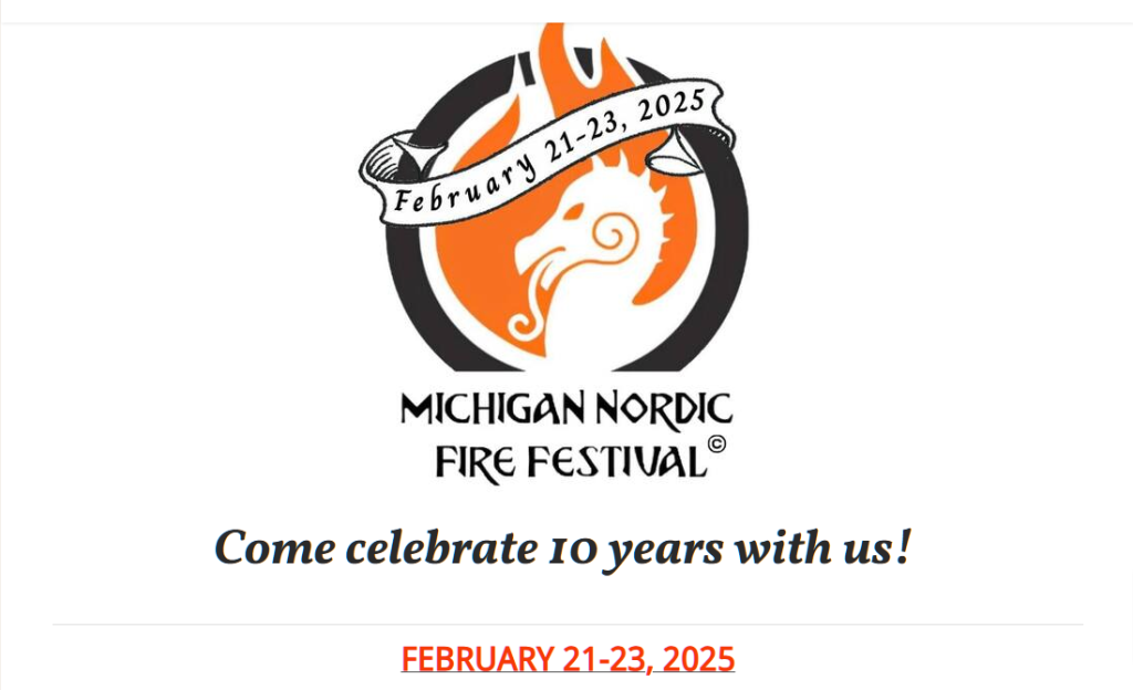 Michigan-Nordic-Fire-Festival Come celebrate 10 years with us! Viking reenactment at Michigan Nordic Fire Festival FunInMichigan