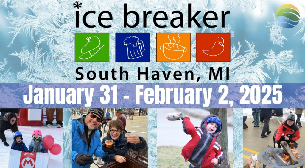 Ice Breaker Festival is a FUN, FROSTY, WINTER CELEBRATION! Held annually on the first weekend of February, it's a time when the quiet winter streets of South Haven HEAT UP with activity and people! | FunInMichigan.com