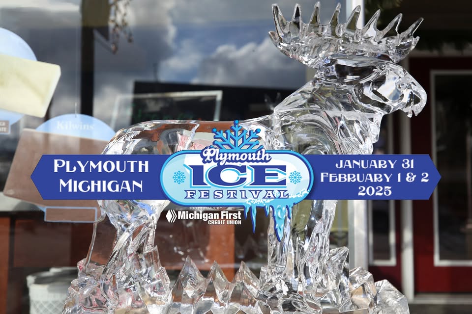 The Plymouth Ice Festival transforms Kellogg Park into a glittering display of ice artistry Artist carving ice at Plymouth Ice Festival in Michigan FunInMichigan Downtown Plymouth During the Festival can be a magical winter wonderland as you walk the streets and explore new stores, restaurants, and spas. The festive atmosphere, and the glittering ice creations that line the sidewalks, create a picturesque scene that feels like something out of a storybook.