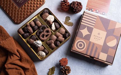 Chocolate Gift Basket, Food Gifts Arrangement Platter, Gourmet Snack Box, Birthday Present Idea, Corporate Him  Her, Men Women Sympathy Family Parties & Get Well - Bonnie & Pop