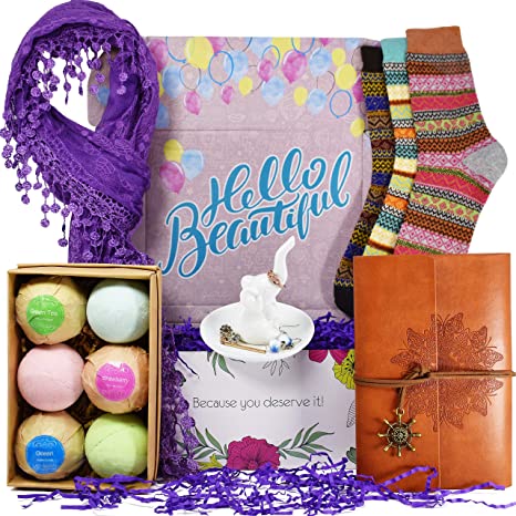 Gifts Basket for Women - This Gift Set for Women Contains 12 Luxurious Items Great as Birthday Gifts for Women. The Best Mothers Day Gifts for Mom.